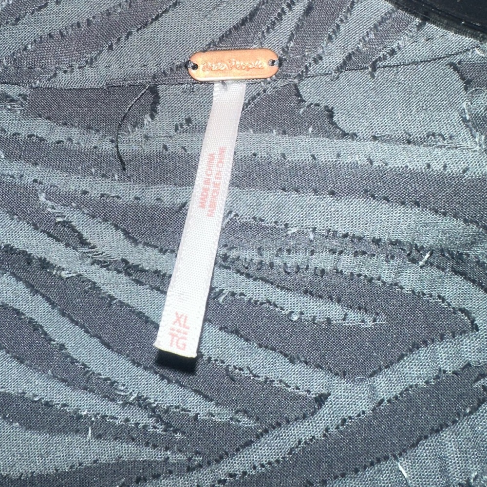 Free People Gray Patterned Button Down Shirt - image 2